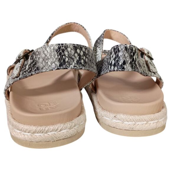 Abeo Sandals 7.5 Womens Grey Isle Strap Leather Flat Comfort Hook & Loop Casual - Picture 7 of 9